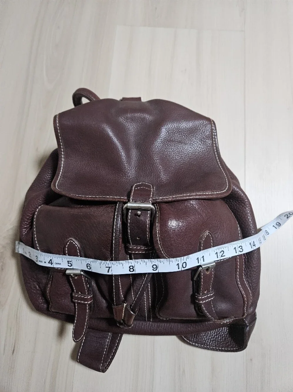 Vintage J Crew Brown Leather Backpack Rucksack